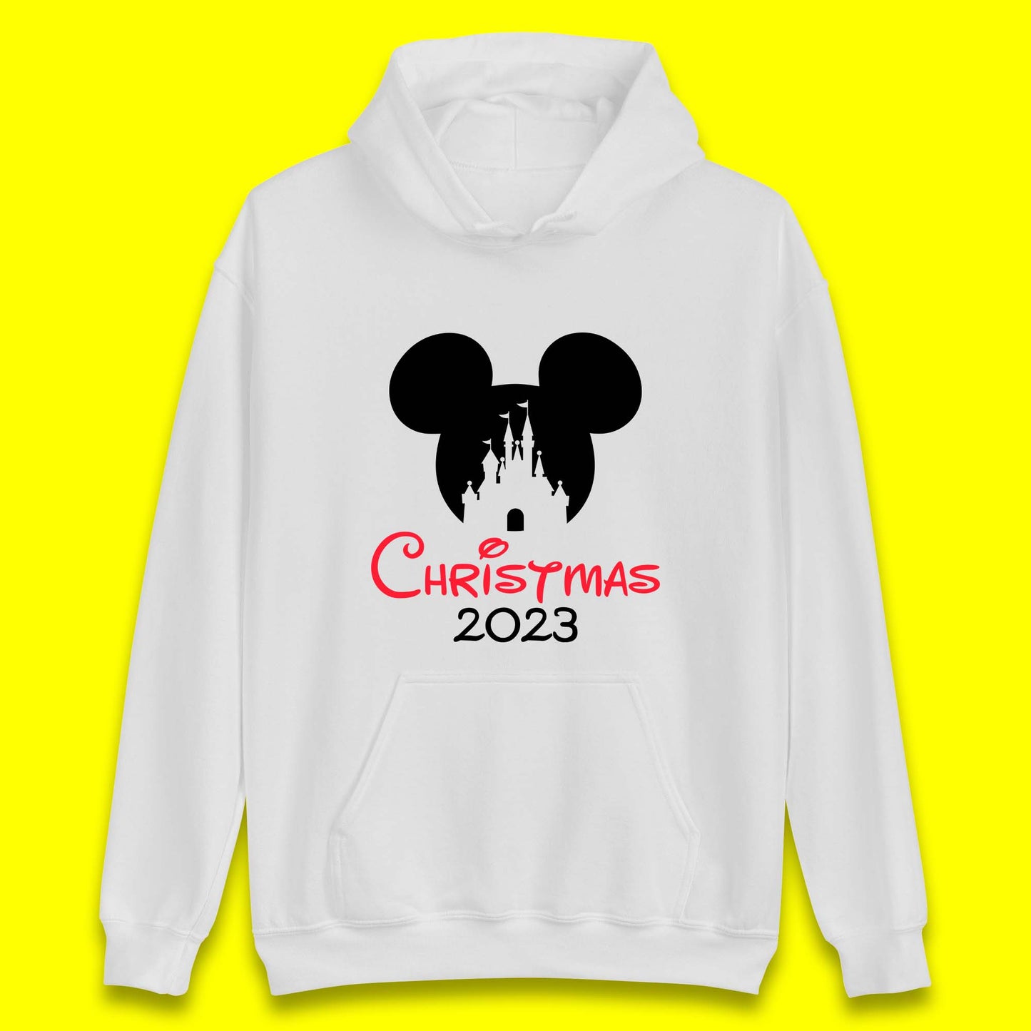 Christmas 2023 Mickey Mouse Minnie Mouse Magic Castle Holiday Xmas Disneyland Trip Unisex Hoodie