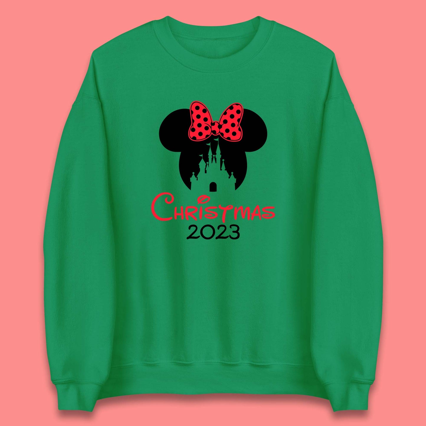 Christmas 2023 Mickey Mouse Minnie Mouse Magic Castle Holiday Xmas Disneyland Trip Unisex Sweatshirt