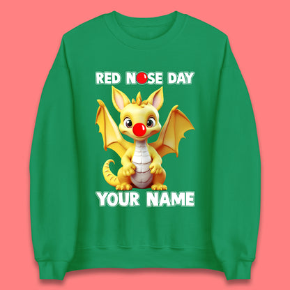 Personalised Dragon Red Nose Day Unisex Sweatshirt