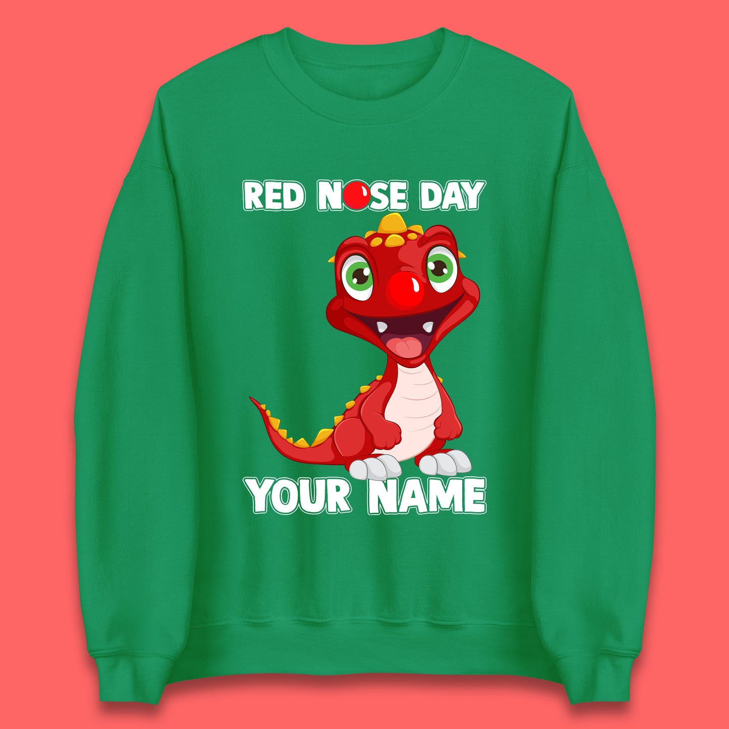 Personalised Red Nose Day Dragon Unisex Sweatshirt