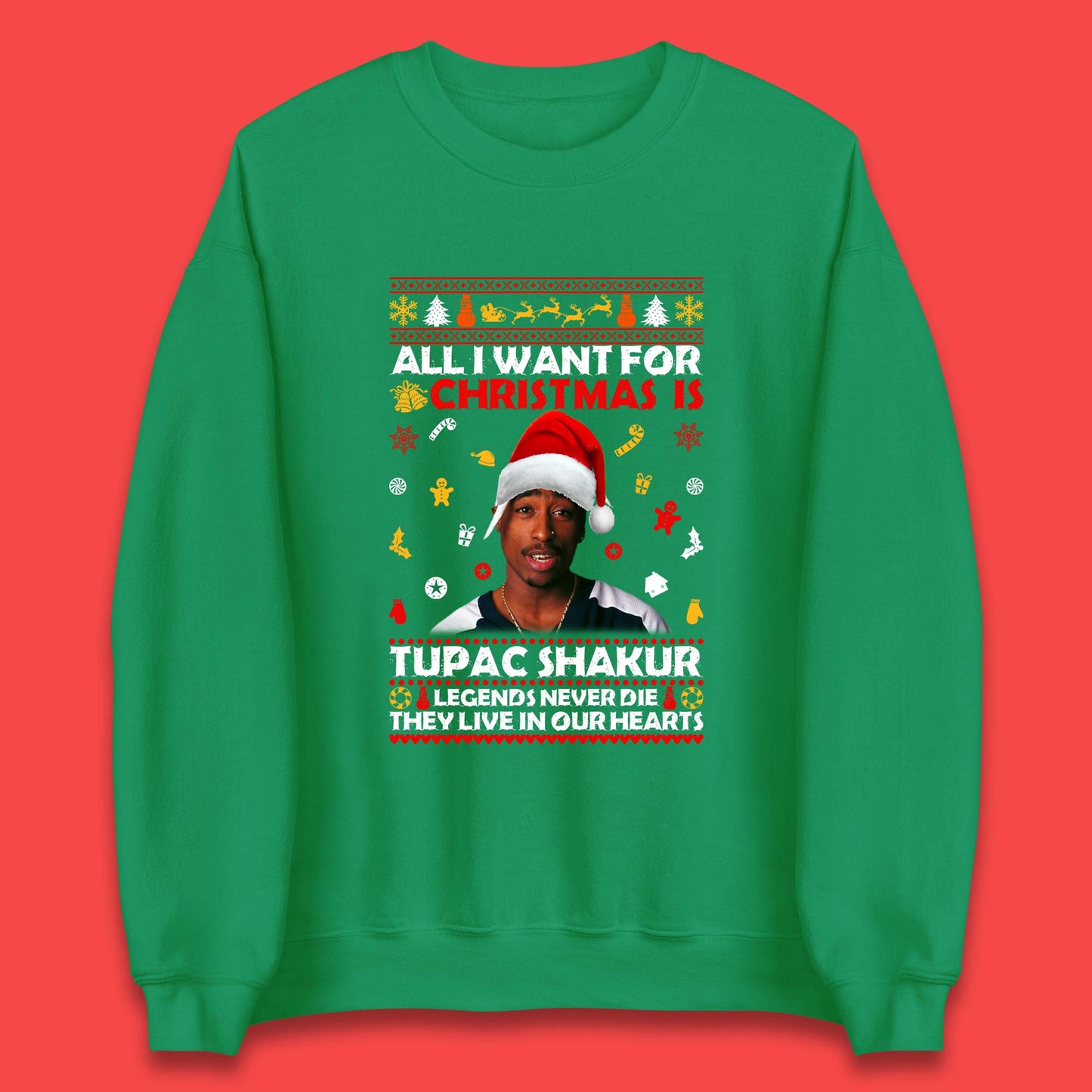 Tupac Shakur Christmas Unisex Sweatshirt