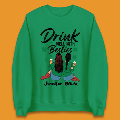 Personalised Drink Well With Besties Unisex Sweatshirt