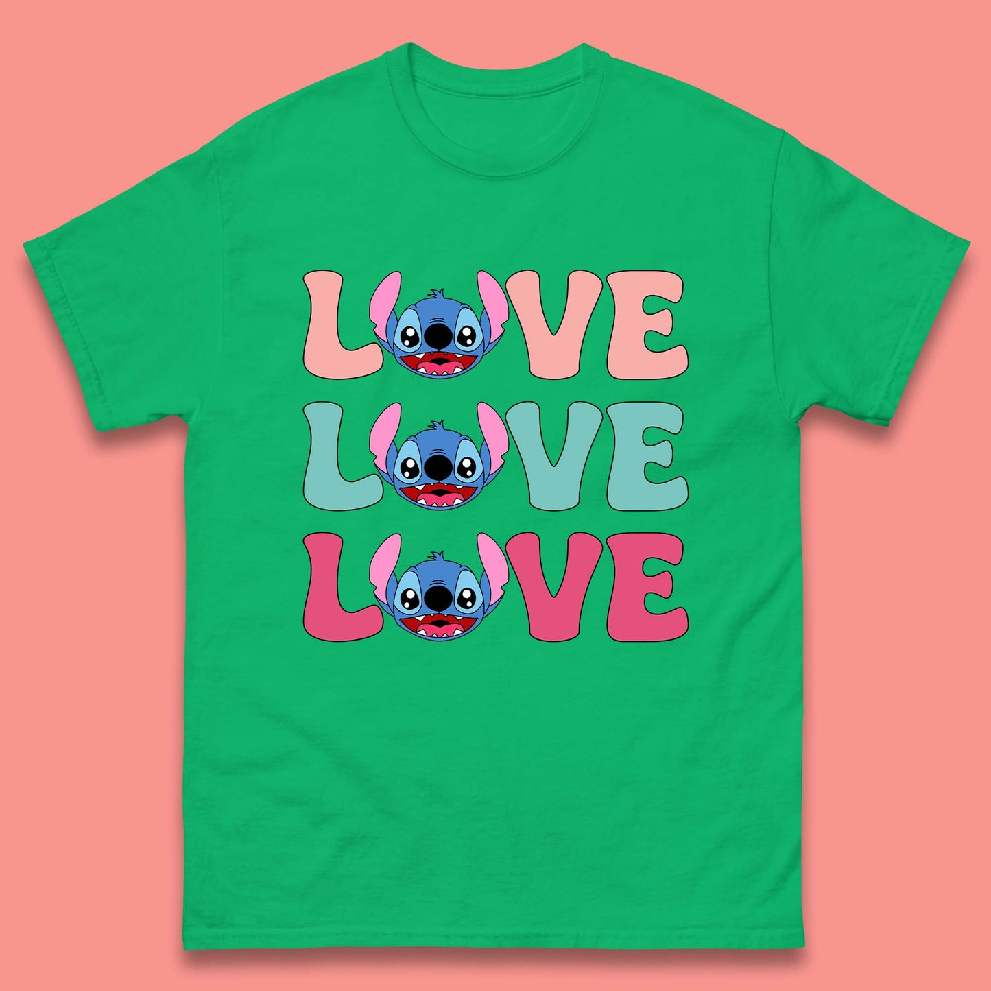 Stitch Love Valentines Mens T-Shirt