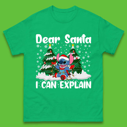 Santa Stitch Christmas Mens T-Shirt