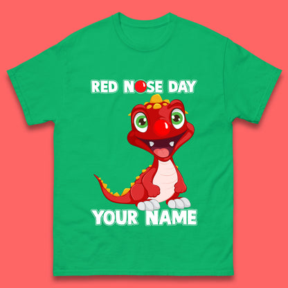 Personalised Red Nose Day Dragon Mens T-Shirt