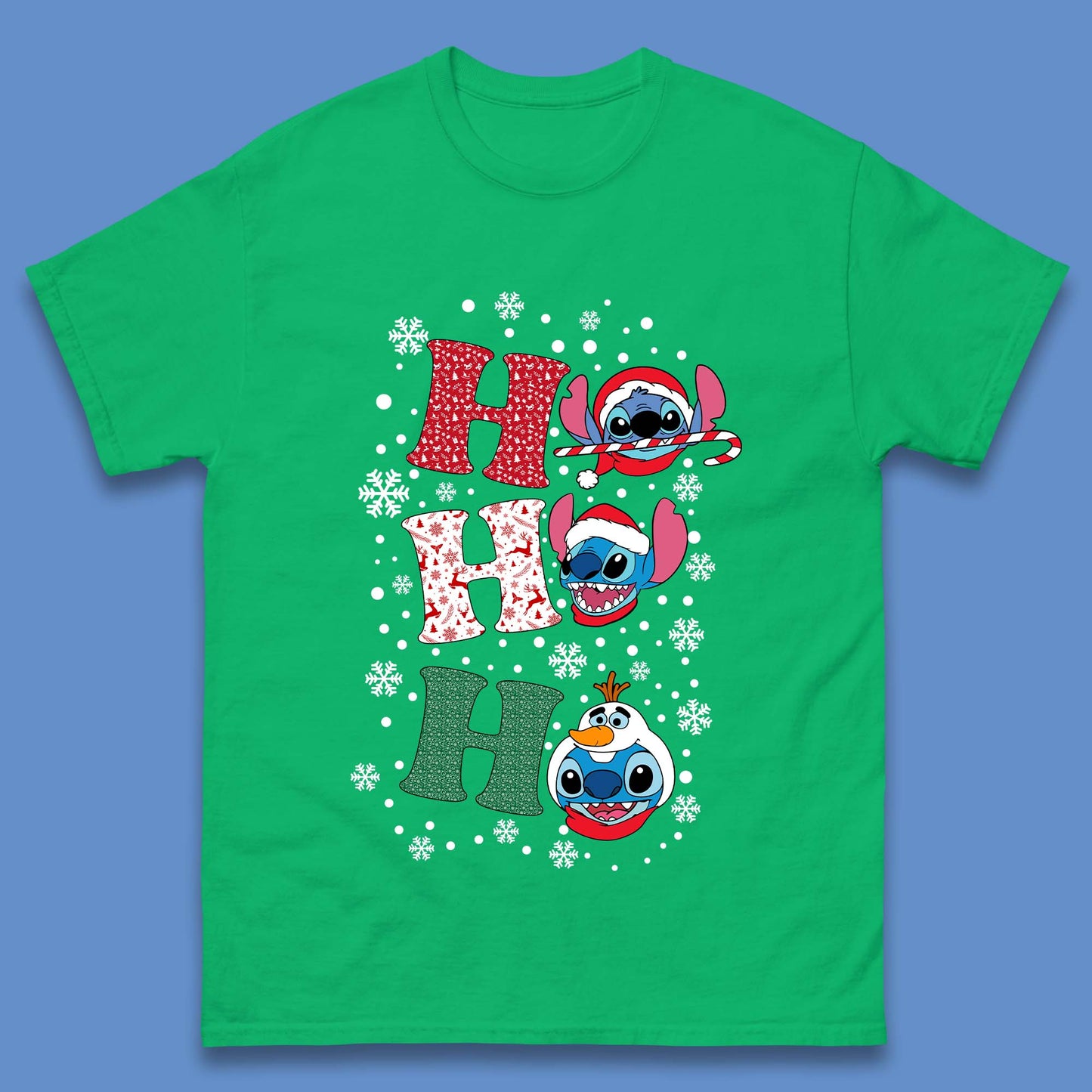 Ho Ho Ho Stitch Christmas Mens T-Shirt