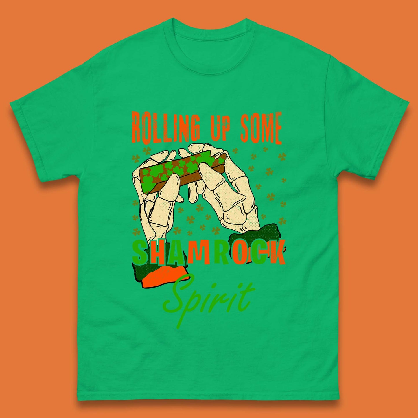 Rolling Up Some Shamrock Spirit Mens T-Shirt