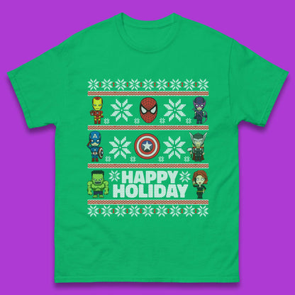 Avengers Superheroes Christmas Mens T-Shirt