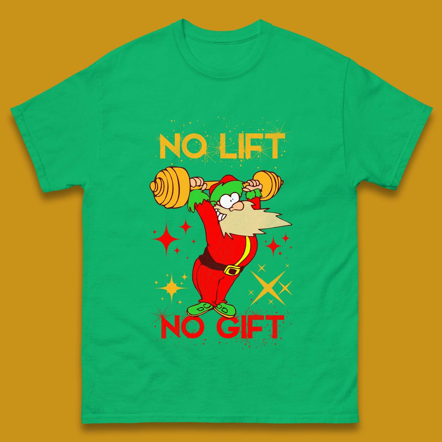 santa workout christmas t shirt