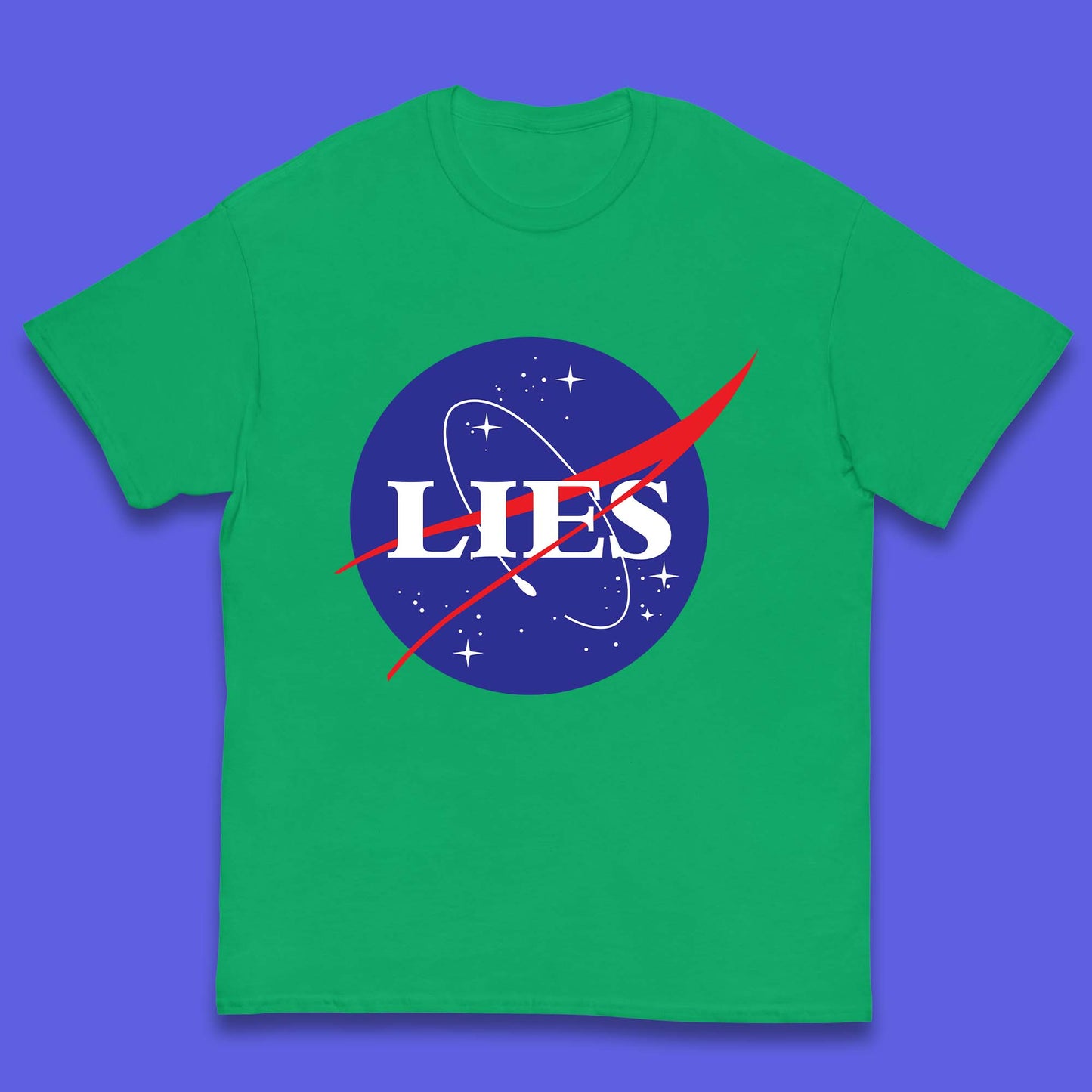 NASA Lies Logo Parody Kids T-Shirt