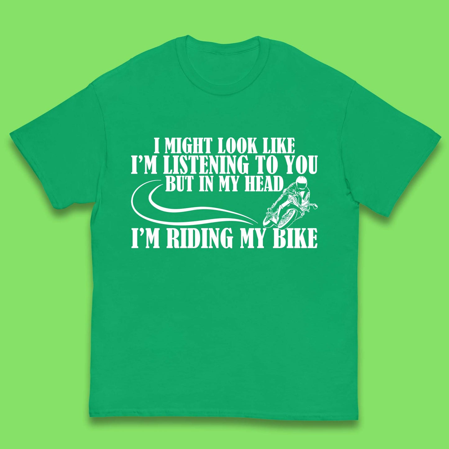 In My Head I'm Riding My Bike Kids T-Shirt