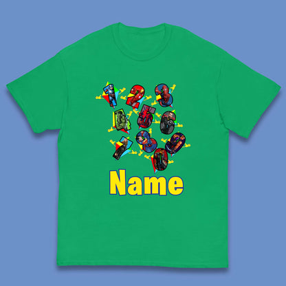 Personalised Number Day Superheroes Superheroes Kids T-Shirt