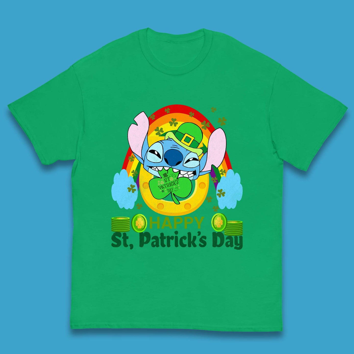 St. Patrick's Day Stitch Kids T-Shirt