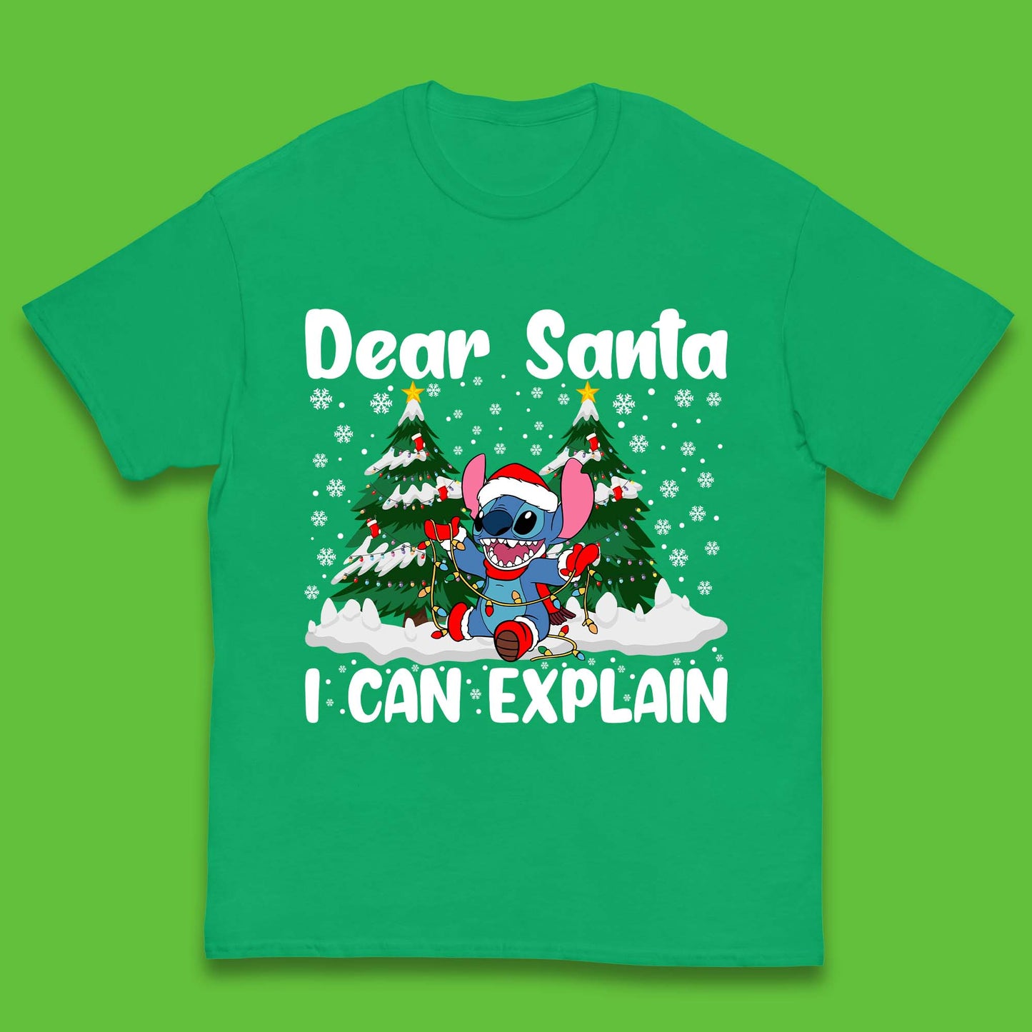 Santa Stitch Christmas Kids T-Shirt