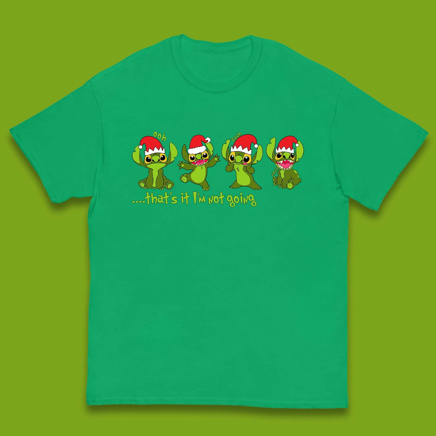 Grinch Stitch Christmas Kids T-Shirt