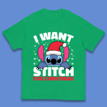 I Want Sticth For Christmas Kids T-Shirt