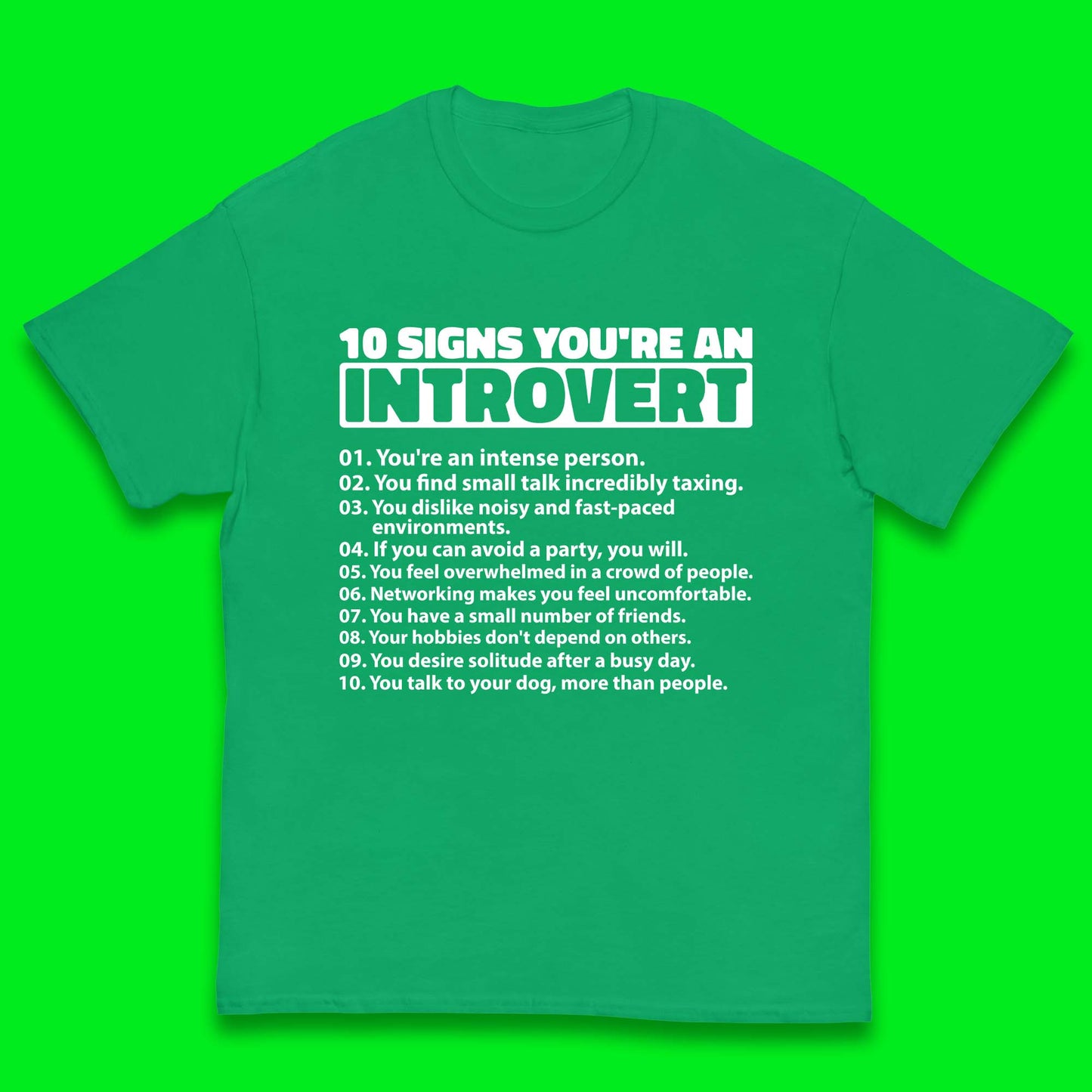 10 Signs You're An Introvert Kids T Shirt 