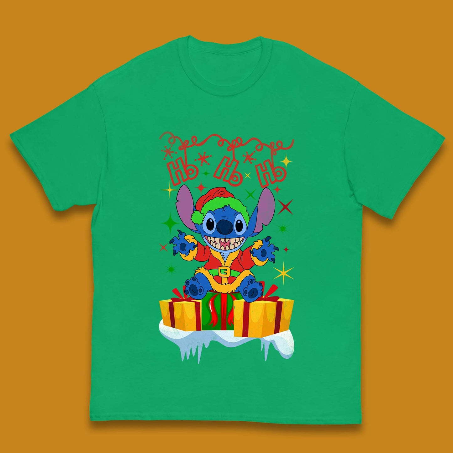 Elf Stitch Christmas Kids T-Shirt