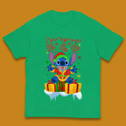 Elf Stitch Christmas Kids T-Shirt