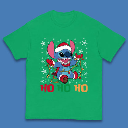 Happy Santa Stitch Christmas Kids T-Shirt