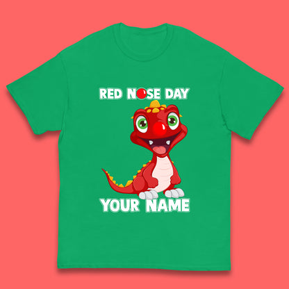 Personalised Red Nose Day Dragon Kids T-Shirt