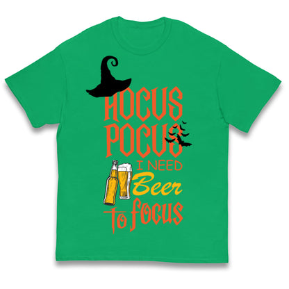 Hocus Pocus I Need Beer To Focus Halloween T Shirt
