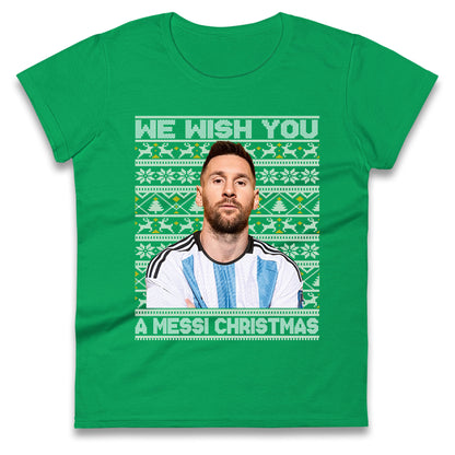 lionel messi christmas womens t shirt