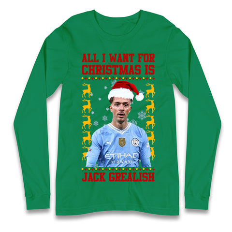 Jack Grealish Christmas Long Sleeve T Shirt