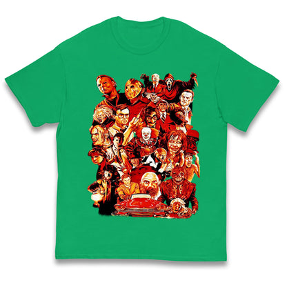 Horror Characters Halloween Kids T Shirt