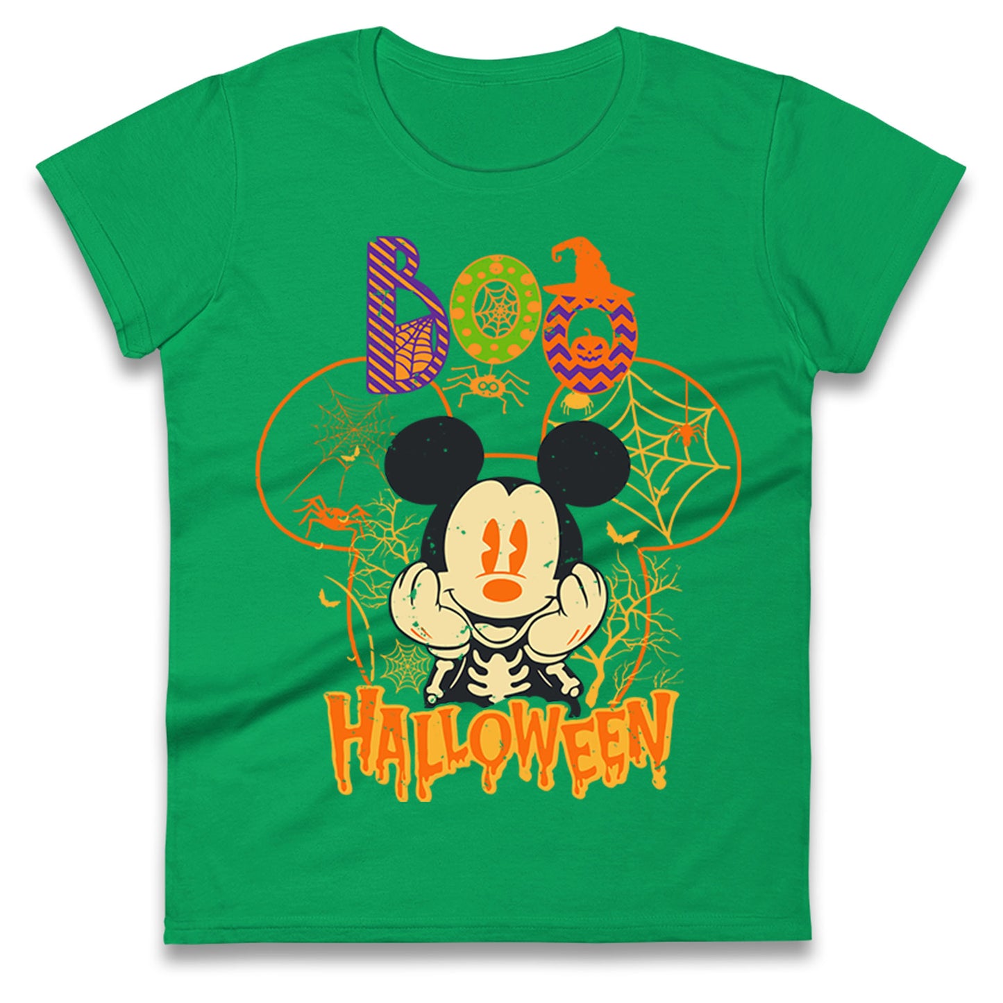 Mickey Mouse Boo Halloween Womens t shirts