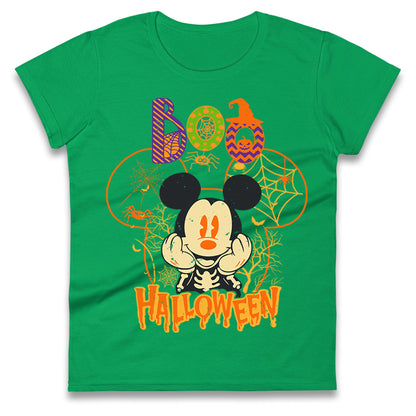 Mickey Mouse Boo Halloween Womens t shirts