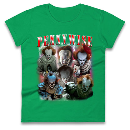 The Clown Pennywise Scary Halloween Bootleg Womens T Shirt