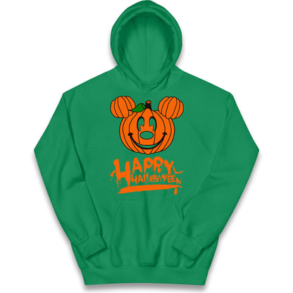 Mickey Mouse Pumpkin Happy Halloween Kids Hoodie