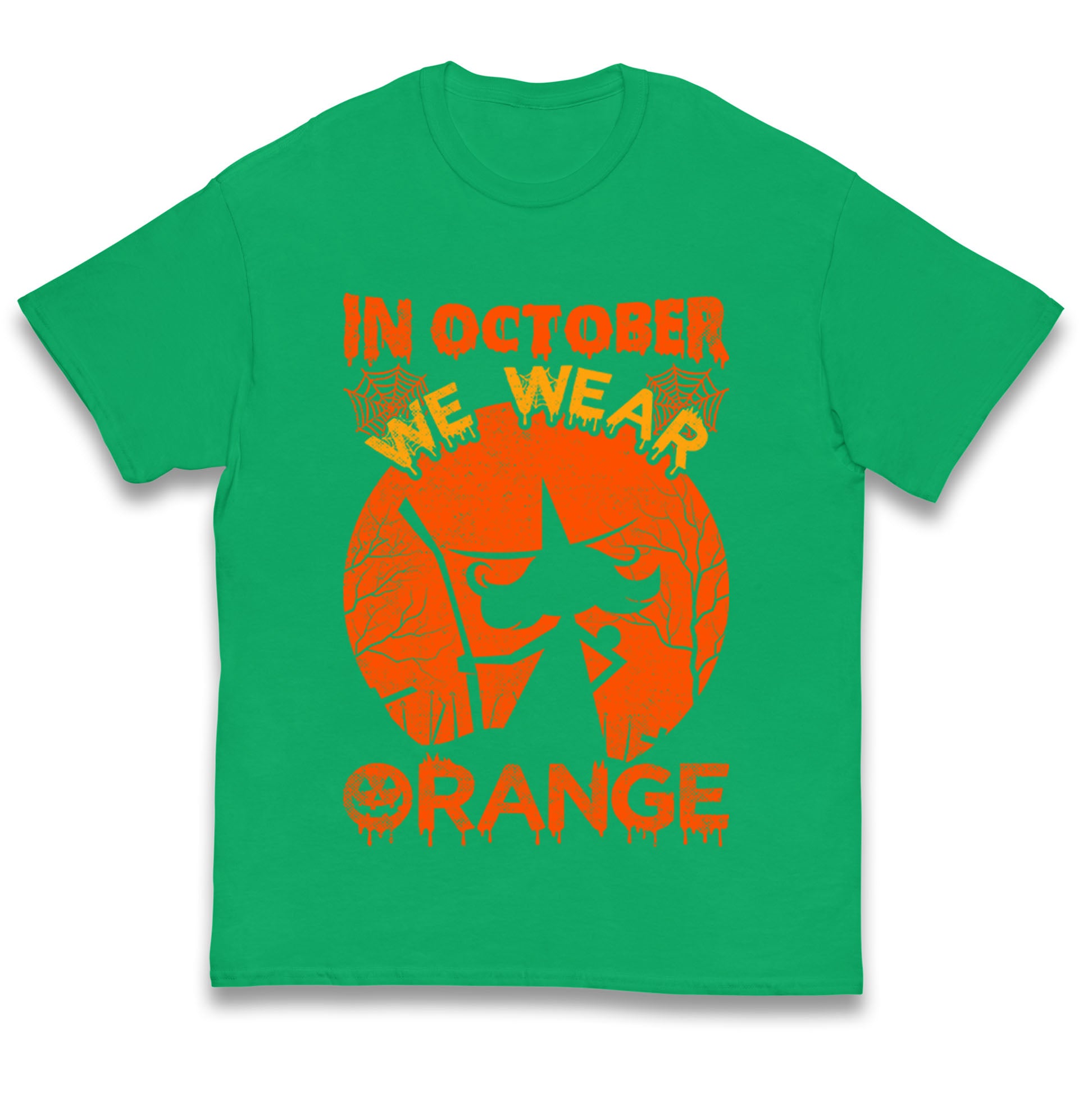 In October We Wear Orange Halloween T Shirt
