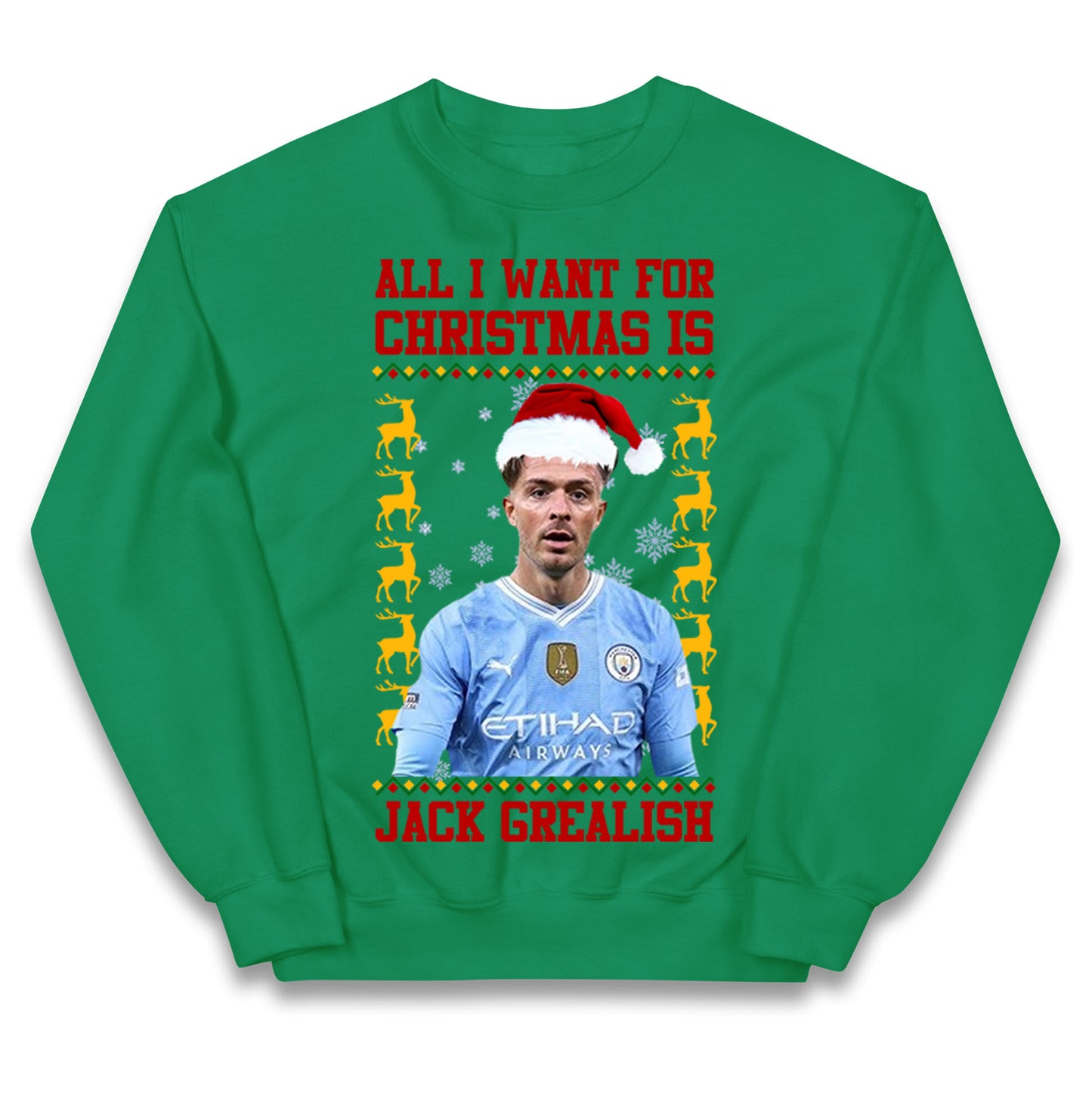 Jack Grealish Christmas Kids Jumper