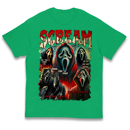 Ghost Face Scream Halloween Bootleg kids T Shirt