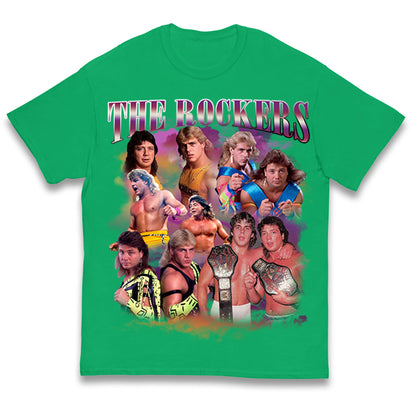 Retro The Rockers Bootleg Wrestling Kids T Shirt