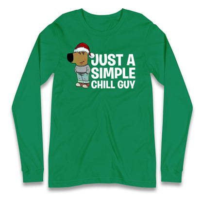 chill guy christmas long sleeve t shirt