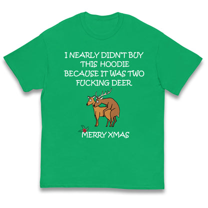 fucking deer christmas t shirt