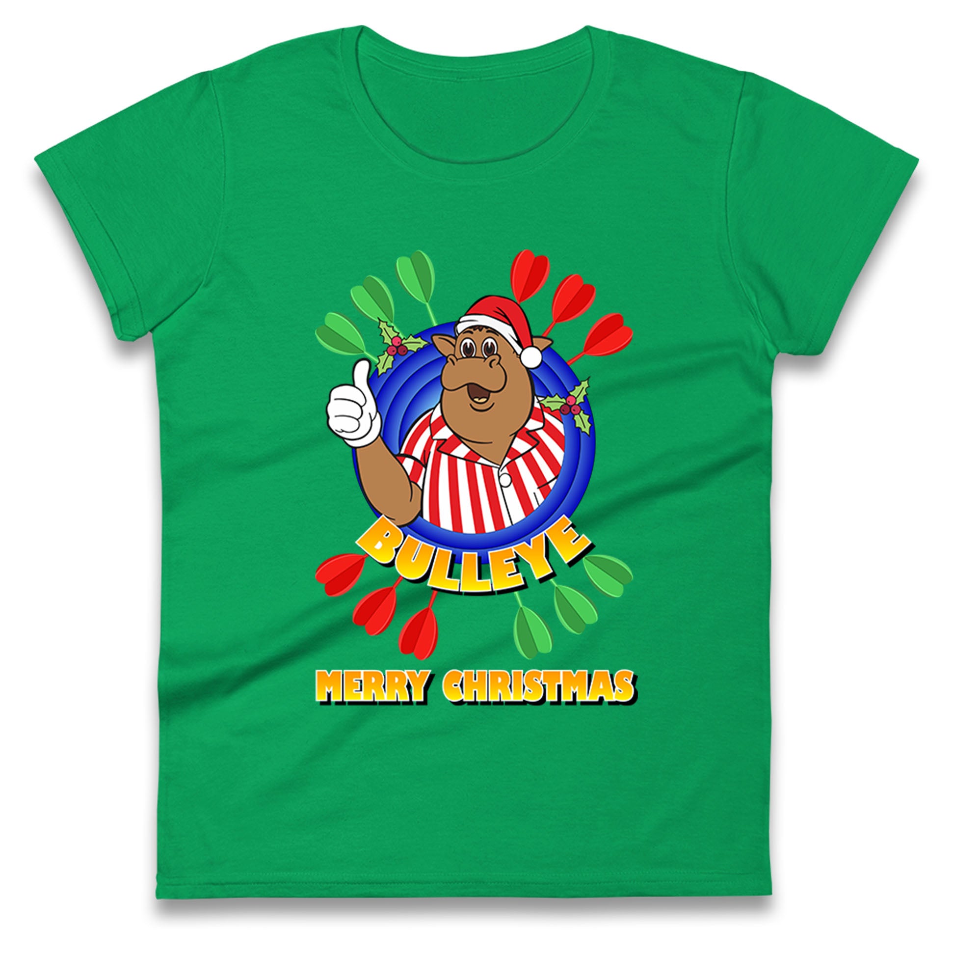 bullseye dartboard christmas womens top