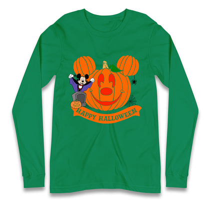 Mickey Mouse Horror Happy Halloween Long Sleeve T Shirt