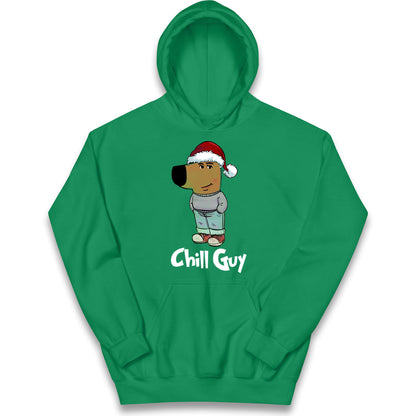 chill guy christmas hoodie