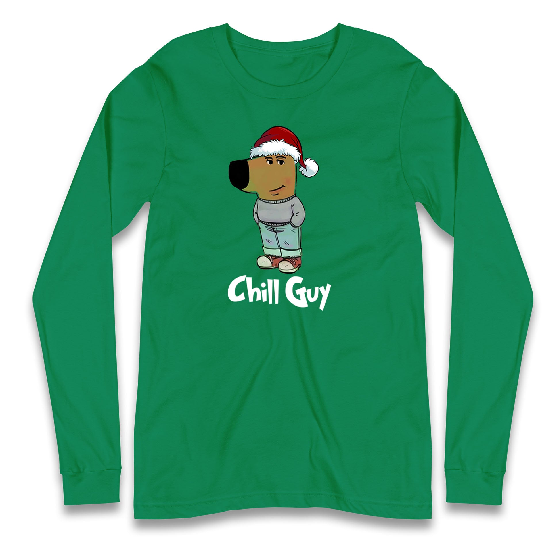 chill guy christmas long sleeve t shirt