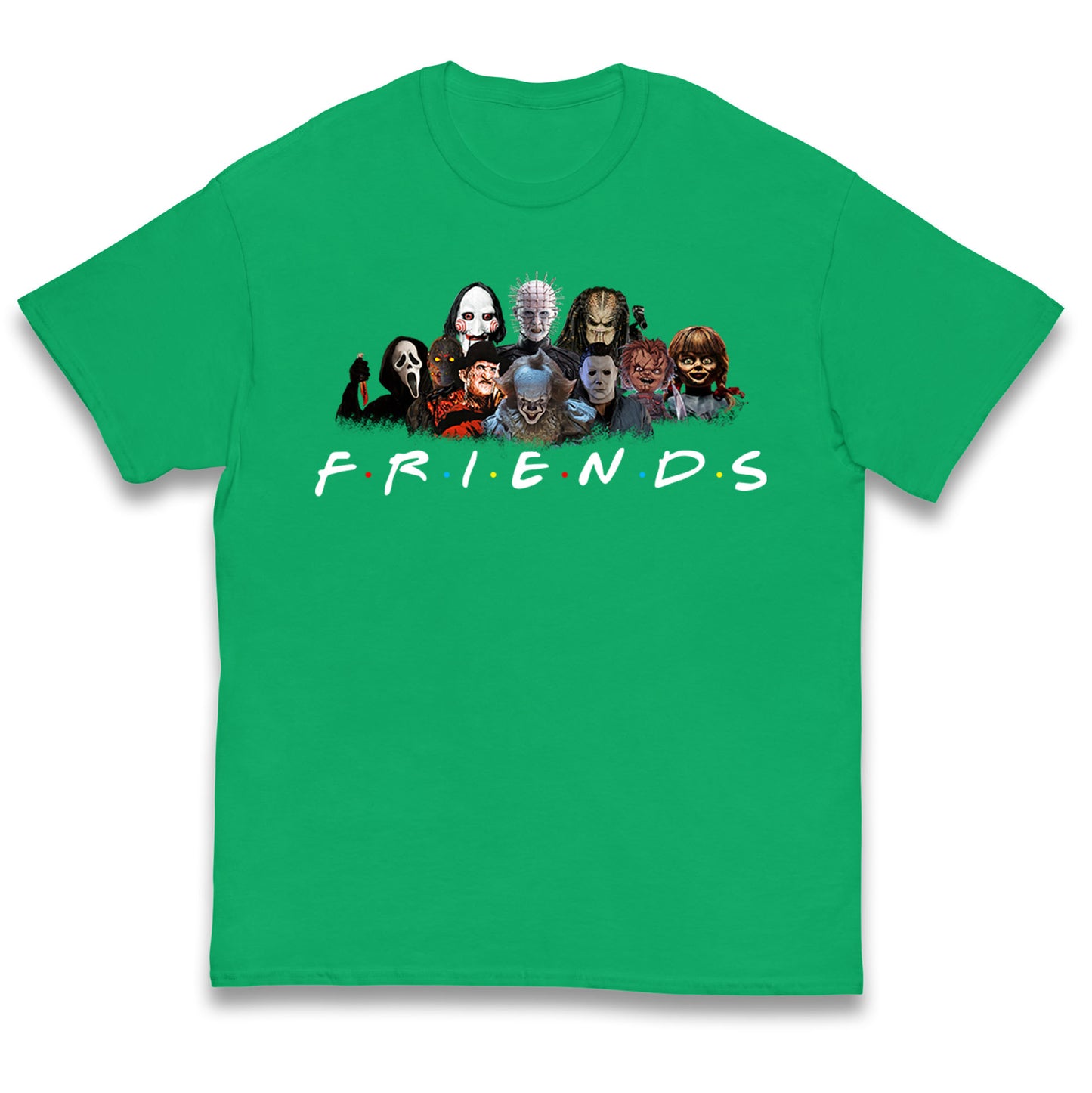 Horror Characters Friends Halloween Kids T Shirt