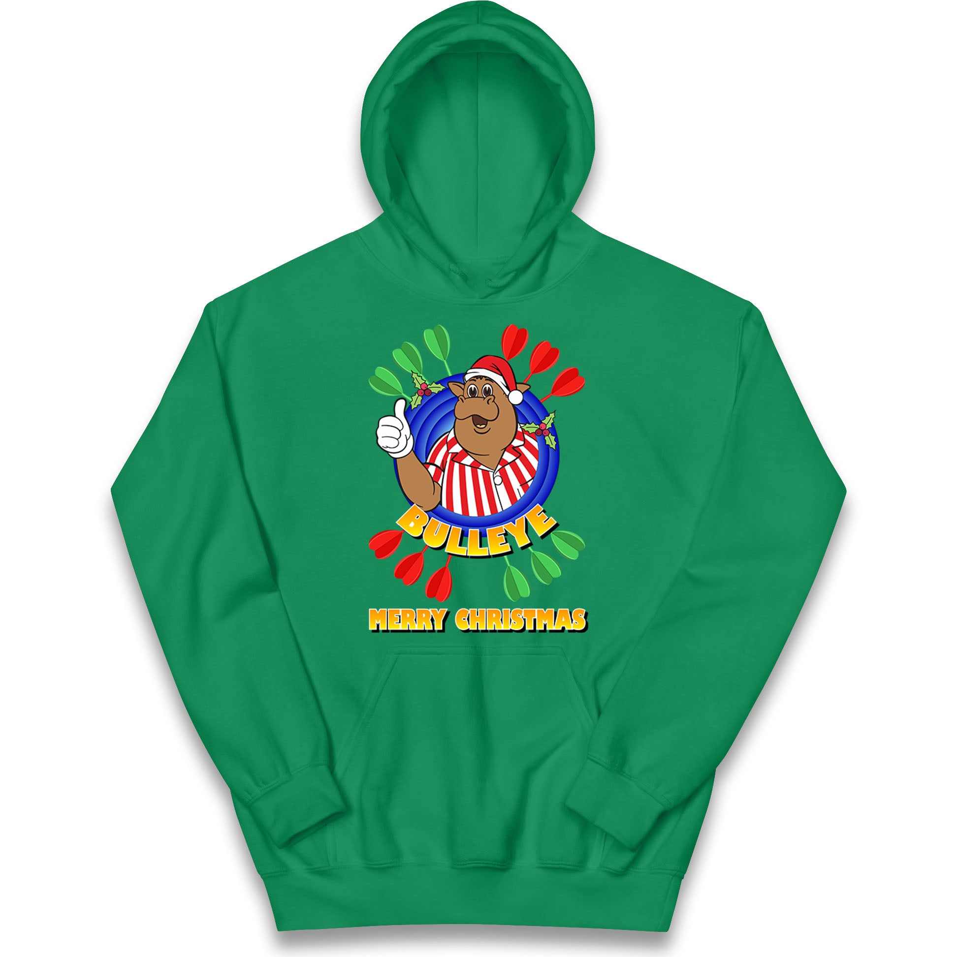 bullseye dartboard christmas hoodie