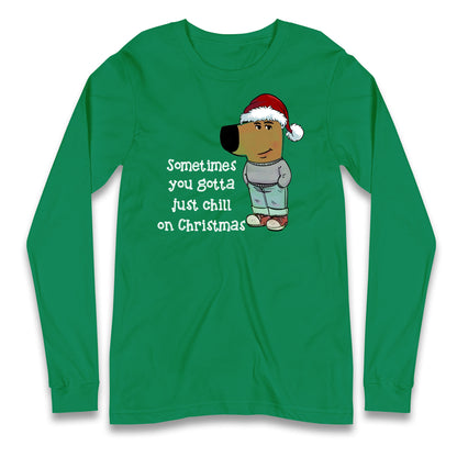 christmas chill guy long sleeve t shirt