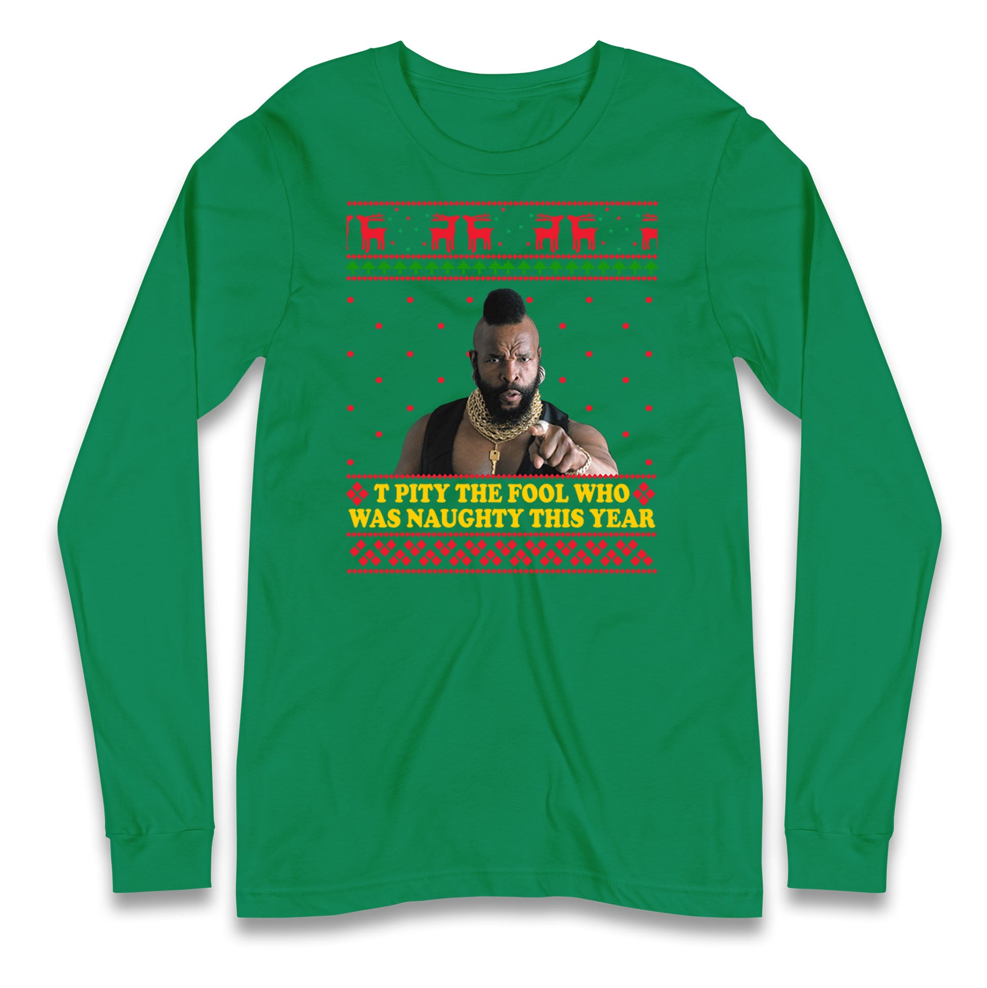 mr t christmas long sleeve t shirt