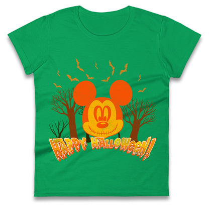 Mickey Mouse Happy Halloween Womens t shirts