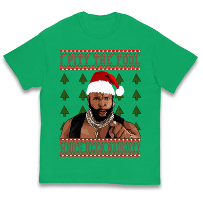 Barry Wood Whos been naughty Christmas Kids T Shirt