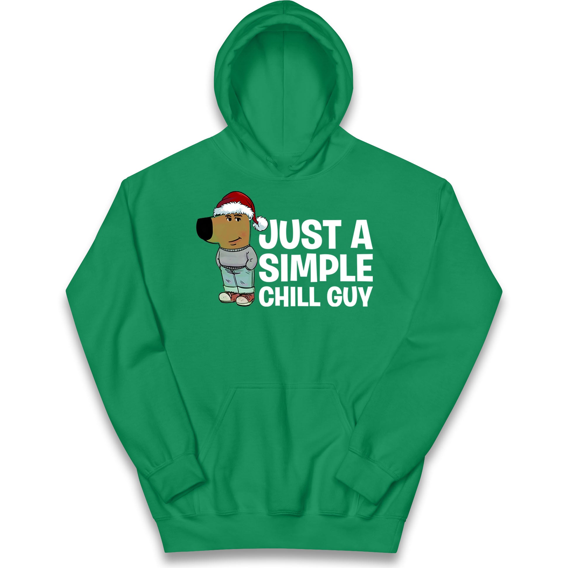 chill guy christmas hoodie